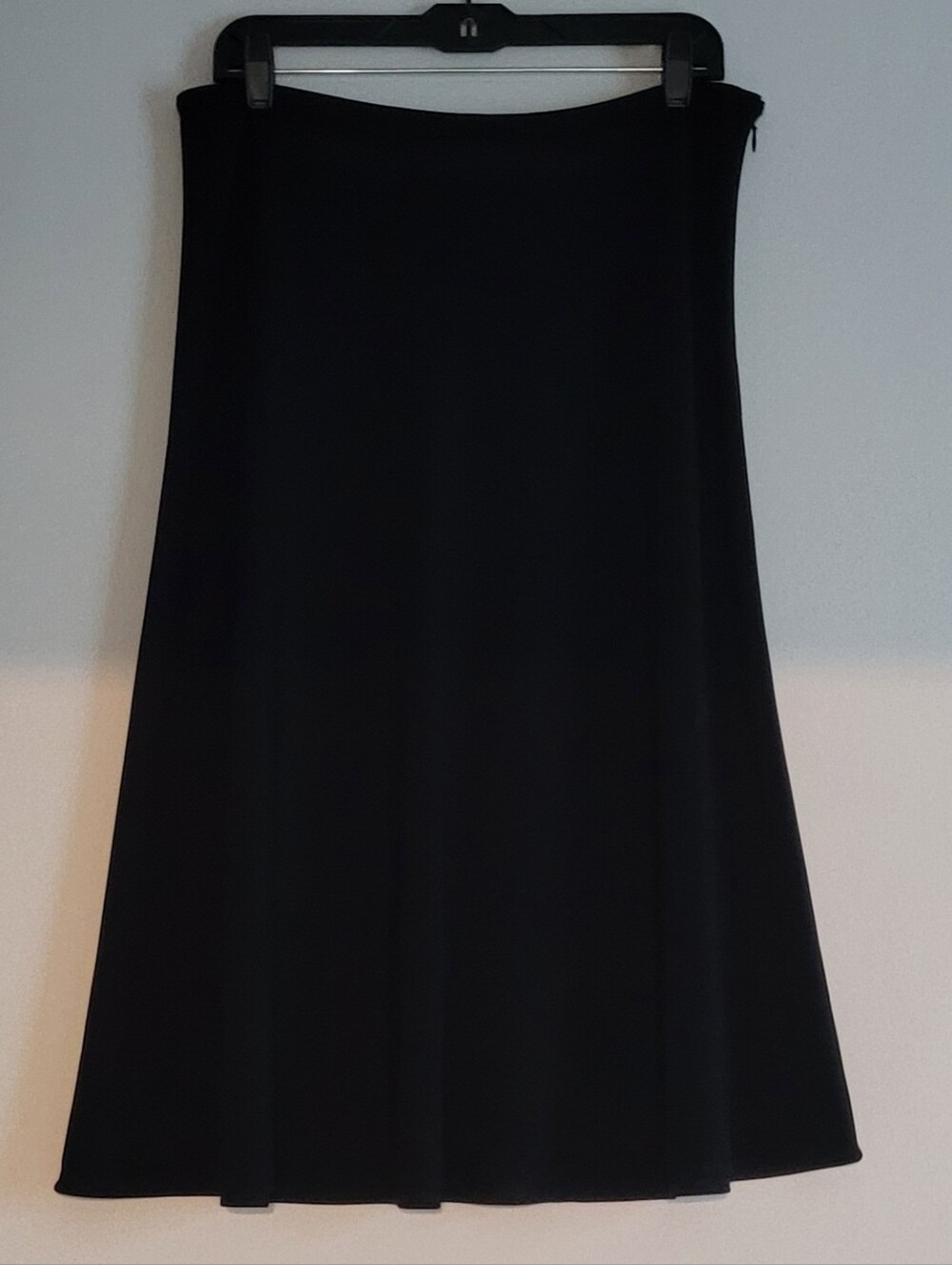White House Black Market Chic Black A-Line Midi Skirt